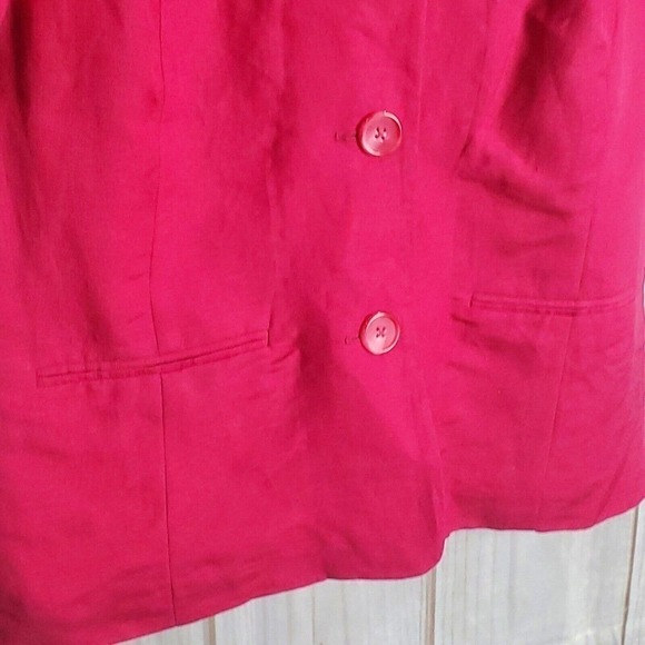 NWT Y2K East 5th Linen Blend Pink Button Up Light Jacket Blazer Size Large - Picture 3 of 9